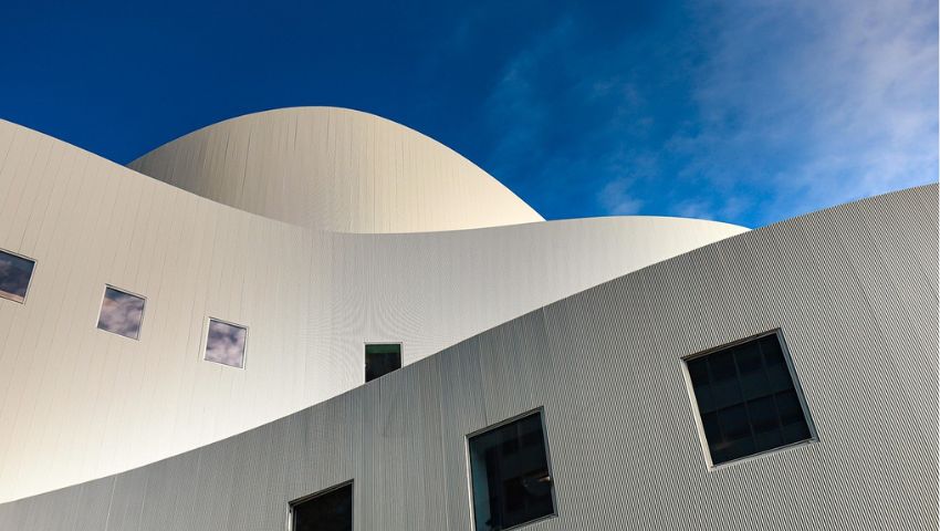 Immagine di un edificio di architettura contemporanea